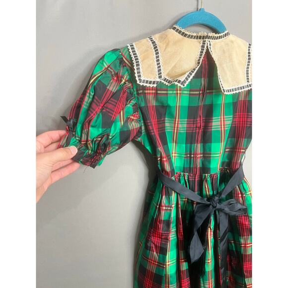 Pleasant Company Sz 7 Addy's Plaid Christmas Dress American Girl Preppy Festive - Picture 6 of 14